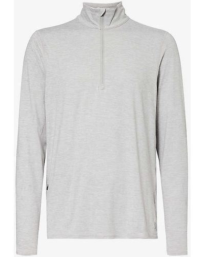 Vuori Ease Half-zip Relaxed-fit Stretch-woven Sweatshirt Xx - White
