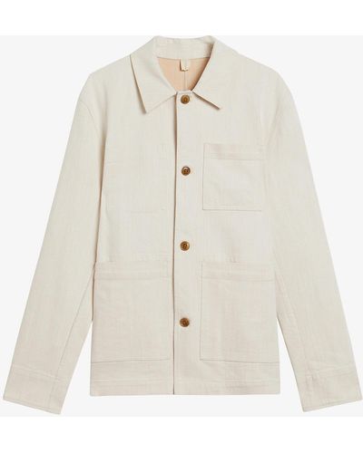 Ted Baker Calvo Double-faced Cotton Jacket - White