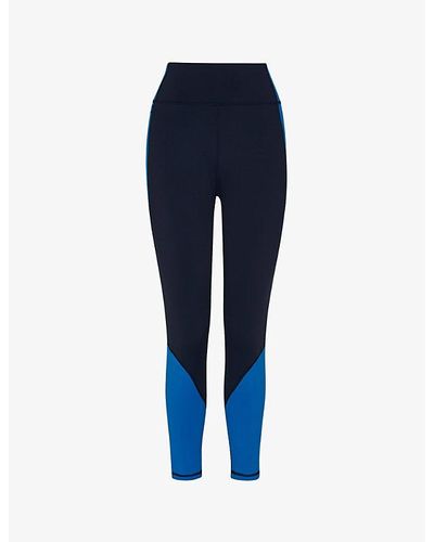 Whistles Panel-detail Recycled-nylon Sports leggings - Blue
