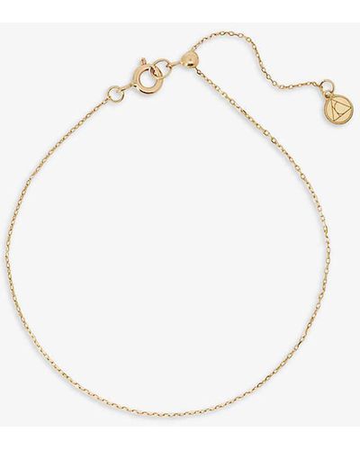 The Alkemistry Nude Shimmer 18ct Recycled Yellow-gold Adjustable Chain Bracelet - White
