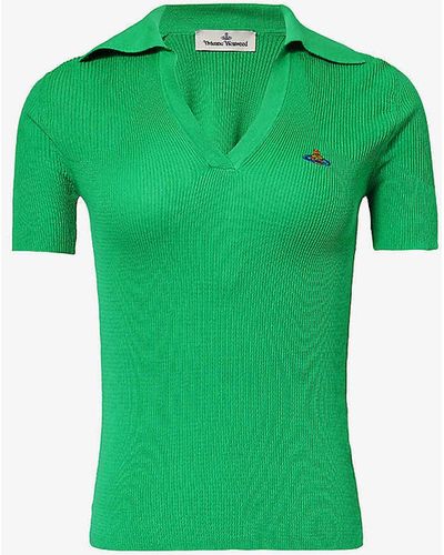 Vivienne Westwood Marina Branded Cotton Top - Green