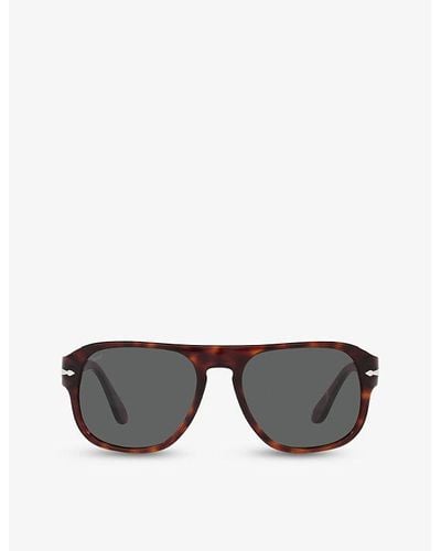 Persol Po3310s Pillow-frame Acetate Sunglasses - Gray