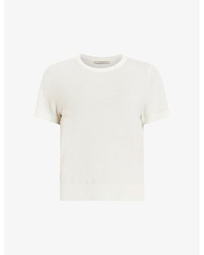 AllSaints Bern Regular-fit Short-sleeve Wool T-shirt - White