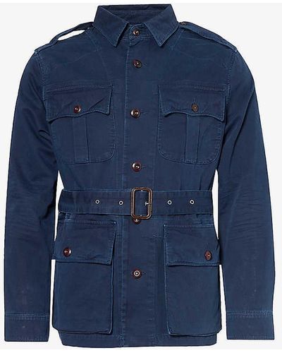 Polo Ralph Lauren Safari Belted Cotton-twill Jacket X - Blue