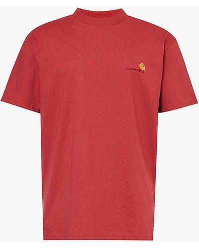 Carhartt American Script Logo-embroidered Relaxed-fit Cotton-jersey T-shirt