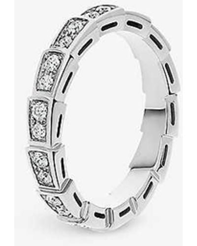 BVLGARI Serpenti Viper 18ct White-gold And 0.45ct Brilliant-cut Diamond Ring