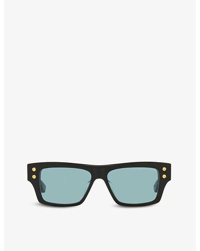 Dita Eyewear Dts407 Grandmaster-seven Rectangular-frame Acetate Sunglasses - Black