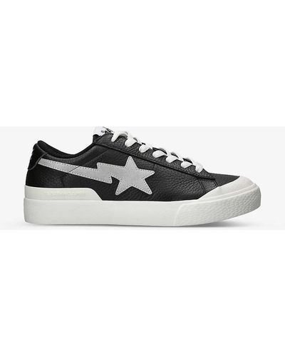 A Bathing Ape Bape Mad Sta #1 M2 Leather Low-top Trainers in White for Men  | Lyst UK