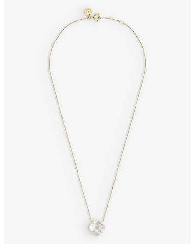 The Alkemistry Morganne Bello Victoria Clover 18ct Yellow-gold And Mother Of Pearl Necklace - White