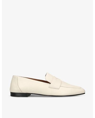 Le Monde Beryl Soft Leather Penny Loafers - White