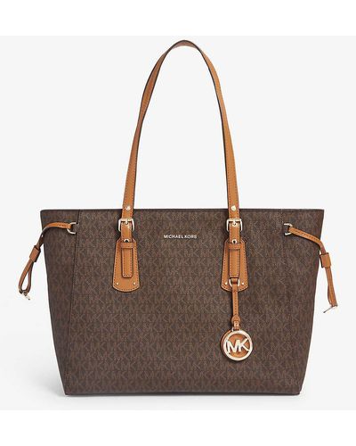 Michael Kors Voyager Coated Canvas Tote - Brown