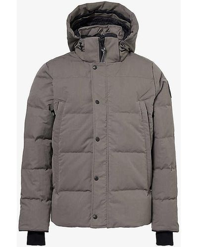 Canada Goose Wyndham Brand-patch Regular-fit Cotton-blend Jacket - Grey