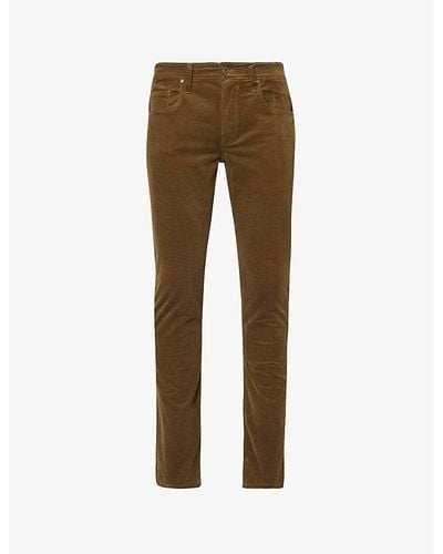 PAIGE Lennox Slim-fit Tapered-leg Cotton-blend Jeans - Natural