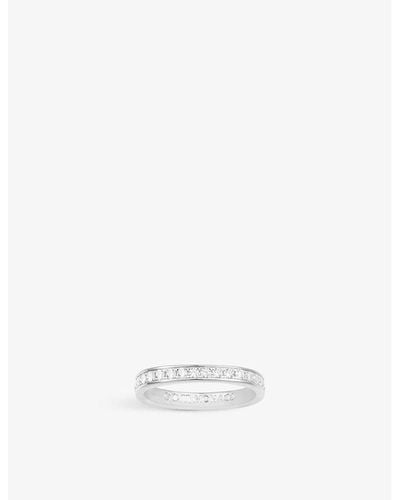 Apm Monaco Dainty Sterling- And Pavé Zirconia Ring - White