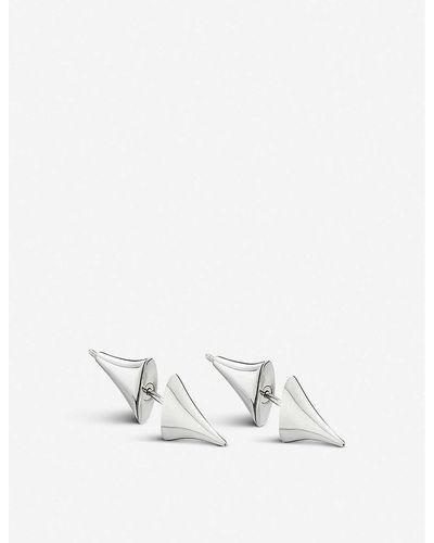 Shaun Leane Rose Thorn Sterling Bar Earrings - White