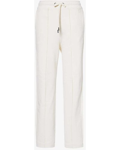 Weekend by Maxmara Street Elasticated-waist Straight-leg Mid-rise Cotton-jersey Trouser - White