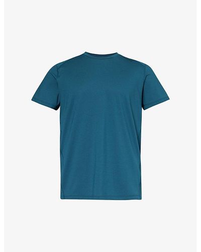 Björn Borg Athletic Brand-print Stretch Recycled-polyester T-shirt - Blue