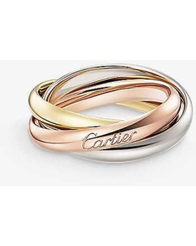 Cartier Trinity De Medium 18ct White-gold, Yellow-gold And Rose-gold Ring
