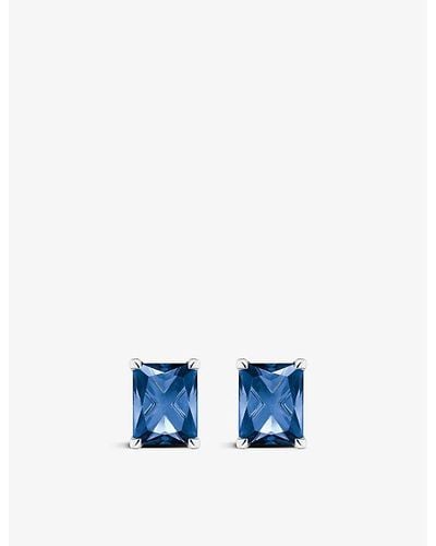 Thomas Sabo Solitaire Sterling-silver Stud Earrings - Blue