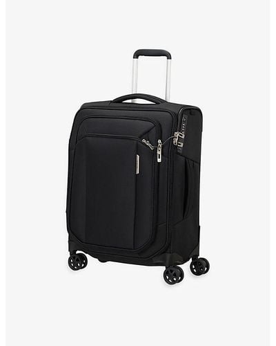 Samsonite Respark Spinner Soft Case 4 Wheel Recycled-plastic Cabin Suitcase - Black