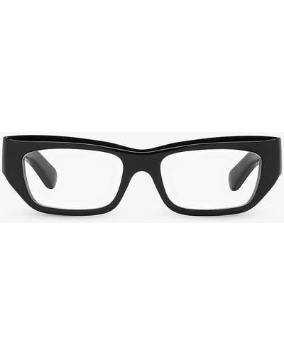 Gucci gg1297o Rectangle-frame Acetate Eyeglasses - White