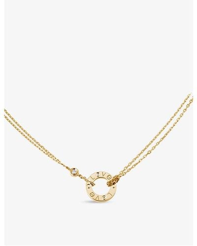 Cartier Love 18ct Yellow-gold And 0.03ct Diamond Necklace - Natural