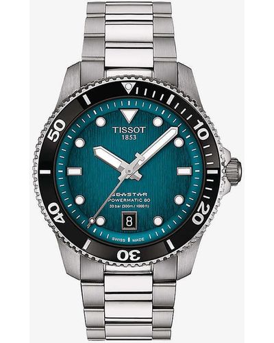 Tissot T120.807.11.091.00 Seastar 1000 Stainless-steel Automatic Watch - Blue
