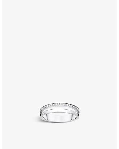 Thomas Sabo Open Sterling-silver And Zirconia Ring - White