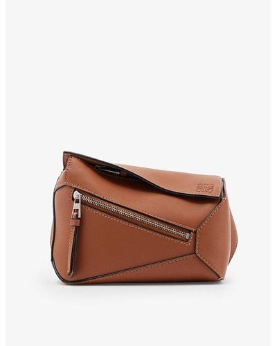 Loewe Puzzle Edge Mini Leather Belt Bag - Brown