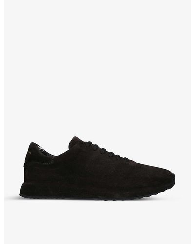Officine Creative Race 17 Covered-sole Suede Trainers - Black