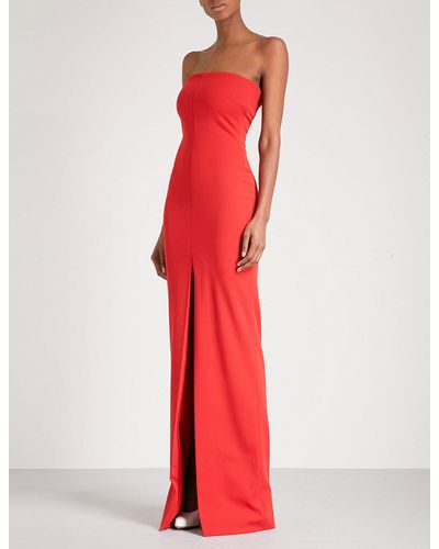Solace London Bysha Strapless Maxi Dress - Red