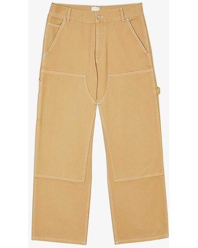 Sandro Carpenter Patch-pocket Relaxed-fit Denim Jeans - Natural