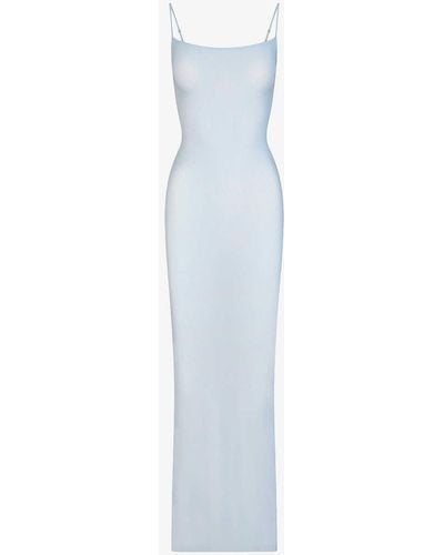 Skims Sleeveless Slim-fit Stretch-woven Maxi Dress - White
