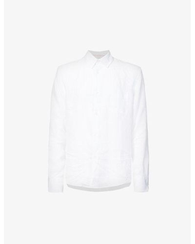 Derek Rose Monaco Regular-fit Linen Shirt - White
