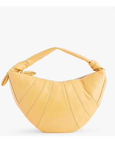 Lemaire Fortune Croissant Leather Cross-body Bag - Yellow