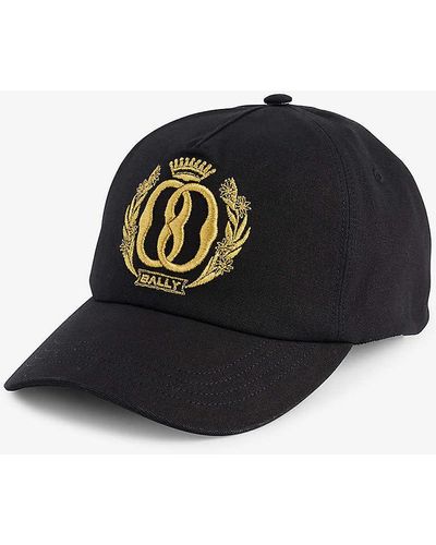 Bally Crest Logo-embroidered Cotton Cap - Black