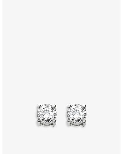 Thomas Sabo Solitaire Sterling-silver And Zirconia Stud Earrings - White