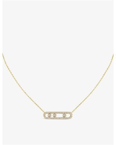 Messika Move Pavé 18ct -gold And Diamond Necklace - Natural