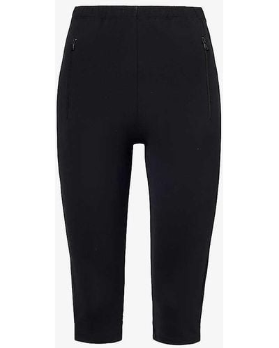 Wardrobe NYC Zip-pocket Stretch-woven Cropped leggings - Black