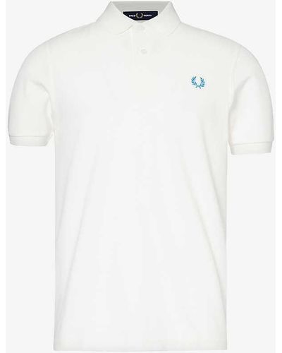 Fred Perry Logo-embroidered Cotton-piqué Polo Shirt X - White