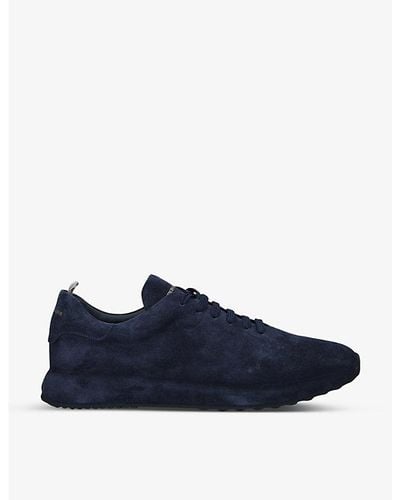 Officine Creative Race 17 Covered-sole Suede Sneakers - Blue