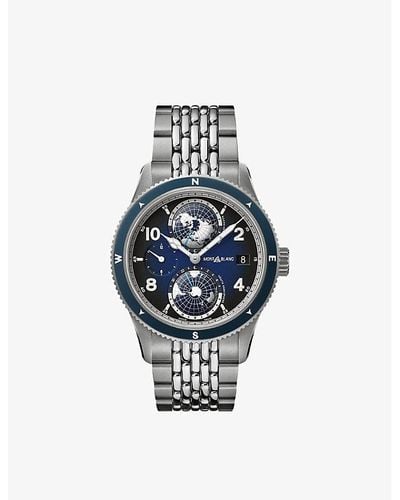 Montblanc Mb125567 1858 Geosphere Titanium Automatic Watch - Blue