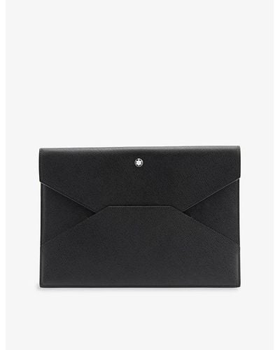 Montblanc Sartorial Leather Envelope Pouch - Black