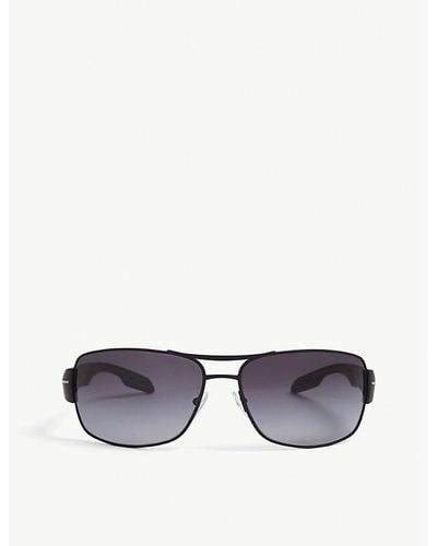 Prada Linea Rossa Ps 53ns Square-framed Plastic Sunglasses - Black