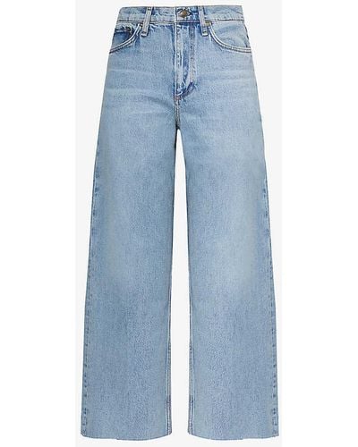 Rag & Bone Andi Wide-leg High-rise Stretch-denim Jeans - Blue