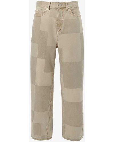 Whistles Straight-leg Patchwork Jeans - Natural