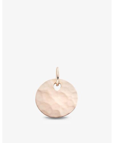 Monica Vinader ziggy 18ct Rose Gold-plated Vermeil Silver Round Pendant - Natural