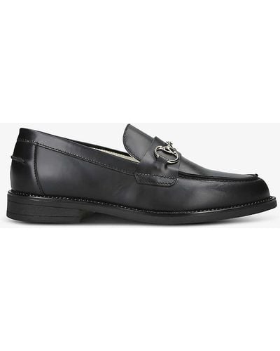 Duke & Dexter Wilde Horse-bit Leather Loafers - Black