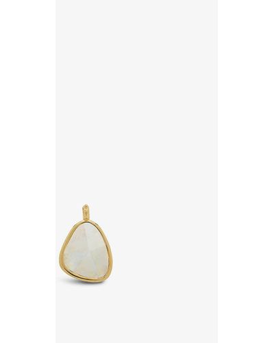 Monica Vinader Deia 18ct Recycled Yellow Gold-plated Vermeil Sterling Silver And Moonstone Pendant - White