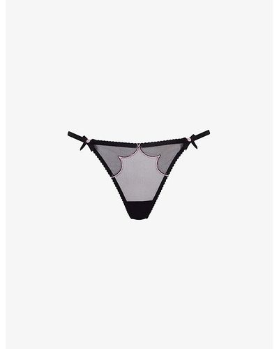 Agent Provocateur Lorna High-rise Mesh Thong - White